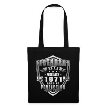 Born in February 1971 vintage 1971 Birthday - Tote Bag - black - Front