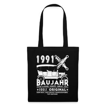 Année d’anniversaire du millésime 1991 - Sac en tissu - noir - Devant