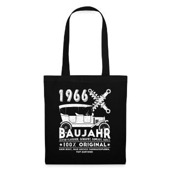Cadeau vintage 1966 60e anniversaire 60 ans - Sac en tissu - noir - Devant