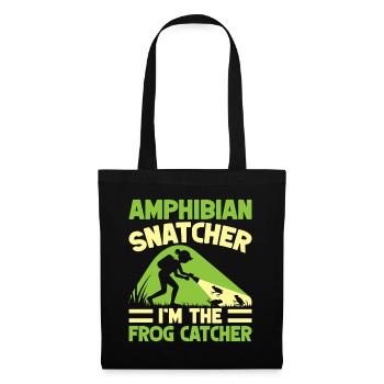 Grenouille attrapeuse, grenouille amphybienne - Sac en tissu - noir - Devant
