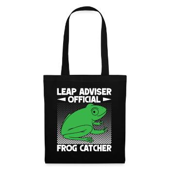 Frog Catcher Leap Adviser Official Frog - Stoffbeutel - Schwarz - Vorne