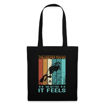 Tenue de plongeur de plongée - Look rétro de plongée sous-marine - Sac en tissu - noir - Devant