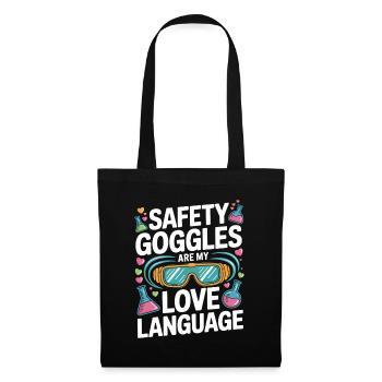 Love Language Safety Goggles - Stoffbeutel - Schwarz - Vorne