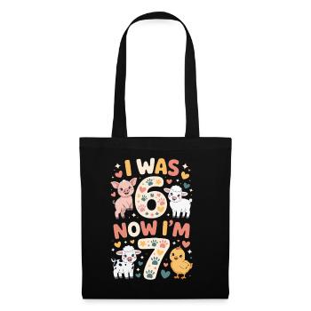 Birthday 7 years: Animal print - Tote Bag - black - Front