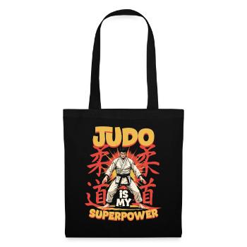 Judo Is My Superpower - Stoffbeutel - Schwarz - Vorne