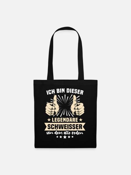 Schweisser Sprüche - Stoffbeutel - Schwarz