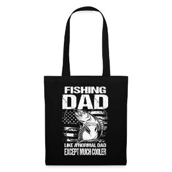 Tenue de Papa Pêcheur - Cadeau Dad de pêcheur drôle - Sac en tissu - noir - Devant
