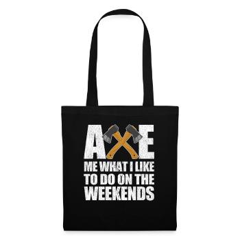 Coupez-moi ce que j’aime faire le week-end - Sac en tissu - noir - Devant