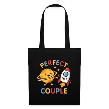 Perfect Couple: Planet and Rocket Adventure - Stoffbeutel - Schwarz - Vorne