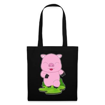 Pig Jogger Jogging Sport - Tote Bag - black - Front
