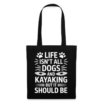 Kayak Dictions Dogs, cadeau drôle de kayak - Sac en tissu - noir - Devant