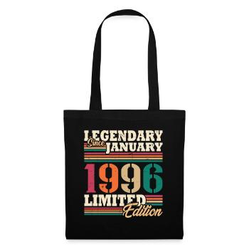 Vintage 1996 Janvier Rétro Cadeau D'anniversaire - Sac en tissu - noir - Devant