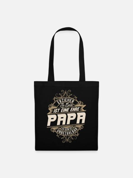 Erzieher Papa - Stoffbeutel - Schwarz