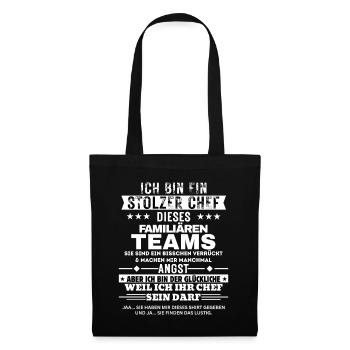 Fier patron d’une équipe familiale - Sac en tissu - noir - Devant