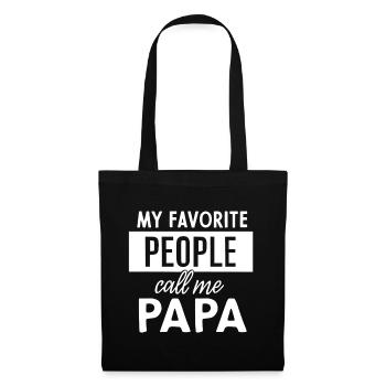 Mes personnes préférées m’appellent Papa - Sac en tissu - noir - Devant