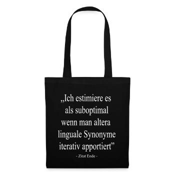 Irony in the form of foreign words Intellectual humor Fun - Tote Bag - black - Front