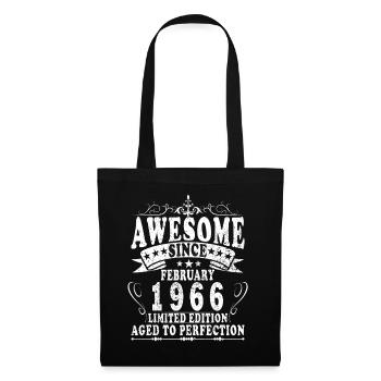 60th Birthday 60 Years February 1966 Vintage - Tote Bag - black - Front