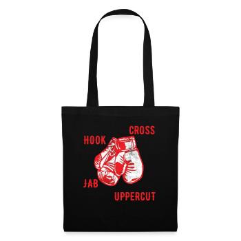 Boxing Hook Cross Jab Uppercut - Tote Bag - black - Front
