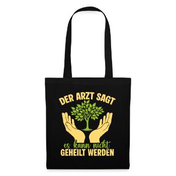 Social Worker Quote Kann Nicht Geheilt Werden - Stoffbeutel - Schwarz - Vorne