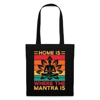 Yoga Home Is Where The Mantra Is Funny Yoga - Stoffbeutel - Schwarz - Vorne