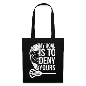 Lacrosse Lax. Mon but est de refuser les tiens, les gars. - Sac en tissu - noir - Devant
