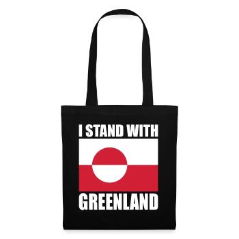 I Stand With Greenland - Stoffbeutel - Schwarz - Vorne