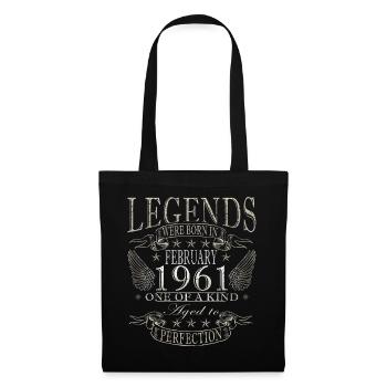 Février 1961 Jubilé 1961 Légendes Février - Sac en tissu - noir - Devant