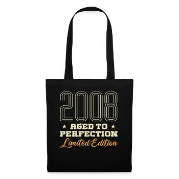 18 Year Old 18th Birthday 2008 Vintage Girl Boy - Tote Bag - black - Front