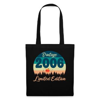 20e Anniversaire 20 ans 2006 Cadeau Vintage Rétro - Sac en tissu - noir - Devant