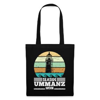 Ostsee Urlaub SEASIDE UMMANZ MOIN Lustiges - Stoffbeutel - Schwarz - Vorne