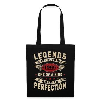 Cadeau vintage 1966 60e anniversaire 60 ans - Sac en tissu - noir - Devant