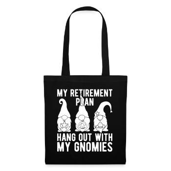 Gnome Costume Men My Plan Hang Out With My Gnome - Tote Bag - black - Front