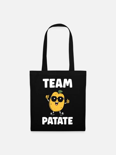 Team Potato Smiling Maskottchen - Stoffbeutel - Schwarz