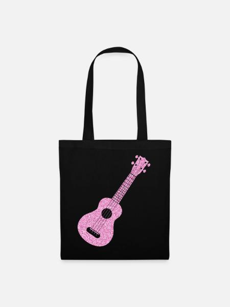 Hawaiian Ukulele Uke Diamonds - Stoffbeutel - Schwarz