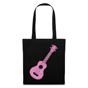 Hawaiian Ukulele Uke Diamonds - Stoffbeutel - Schwarz - Vorne