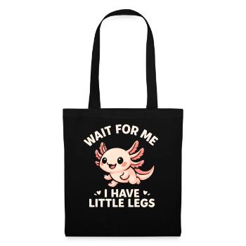 Axolotl disant un mème Humour Petites jambes drôles - Sac en tissu - noir - Devant