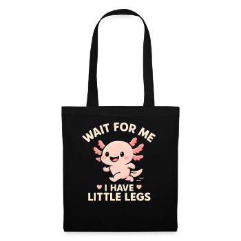 Axolotl disant un mème Humour Petites jambes drôles - Sac en tissu - noir - Devant