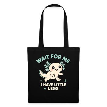 Axolotl disant un mème Humour Petites jambes drôles - Sac en tissu - noir - Devant