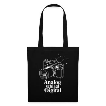 Photographie numérique rétro Beats Analog - Sac en tissu - noir - Devant
