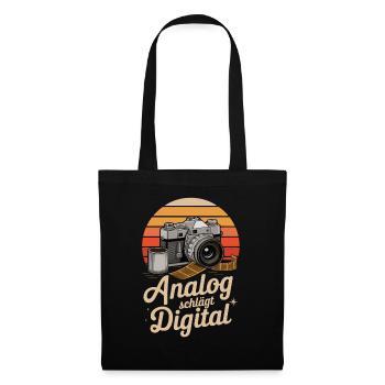 Photographie numérique rétro Beats Analog - Sac en tissu - noir - Devant