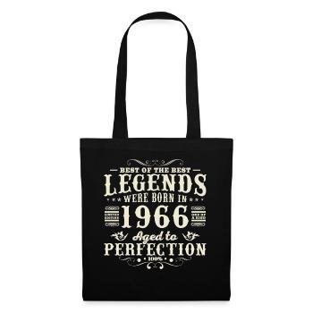 1966 Vintage Retro Geburtstagsgeschenk - Stoffbeutel - Schwarz - Vorne