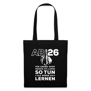 Abitur 2026 - J’ai dû étudier longtemps - Sac en tissu - noir - Devant