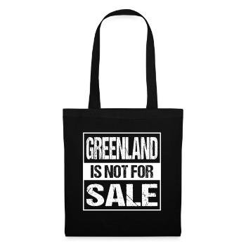 Greenland Is Not For Sale - Stoffbeutel - Schwarz - Vorne
