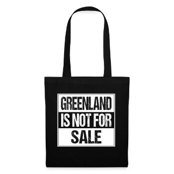 Greenland Is Not For Sale - Stoffbeutel - Schwarz - Vorne