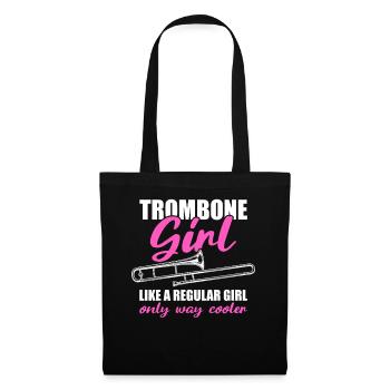 Trombone Girl Trombone Player Trombonist - Tote Bag - black - Front