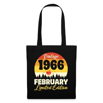 60-årsjubileum februari 1966 Vintagegåva - Tygväska - svart - Fram