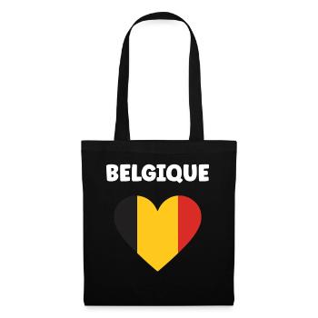 Belgian Heart Tricolor - Tote Bag - black - Front
