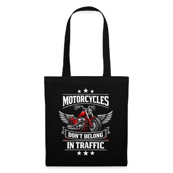 Motorcycle Traffic Humor, The Driver - Tote Bag - black - Front