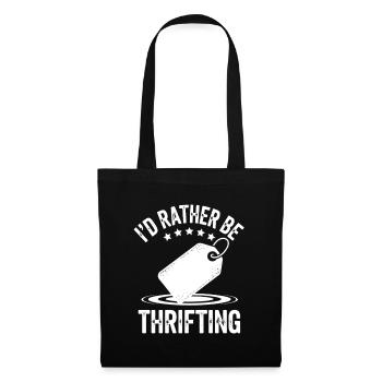 Je préfère faire de la friperie - Sac en tissu - noir - Devant