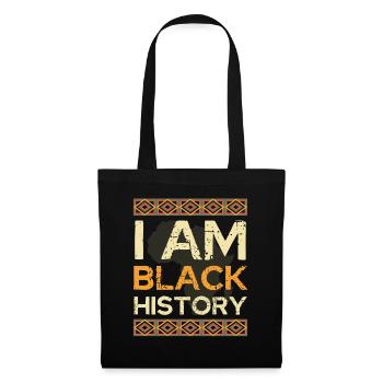 I Am Black History - Stoffbeutel - Schwarz - Vorne